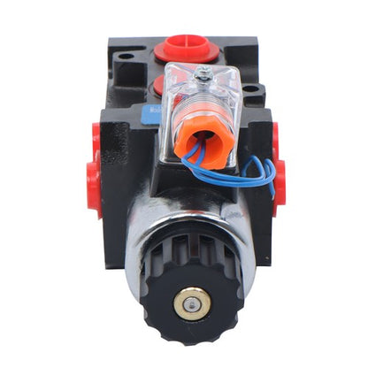Solid Spare 13GPM Hydraulic Adjustable Variable Flow Control Valve 6 Port 12V DC New