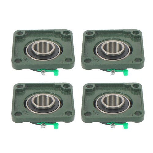 Solid Spare 4pcs UCF206-20 Pillow Block Flange Bearing 1-1/4" Bore 4 Bolt Solid Base
