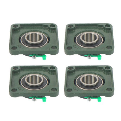 Solid Spare 4pcs UCF206-20 Pillow Block Flange Bearing 1-1/4" Bore 4 Bolt Solid Base