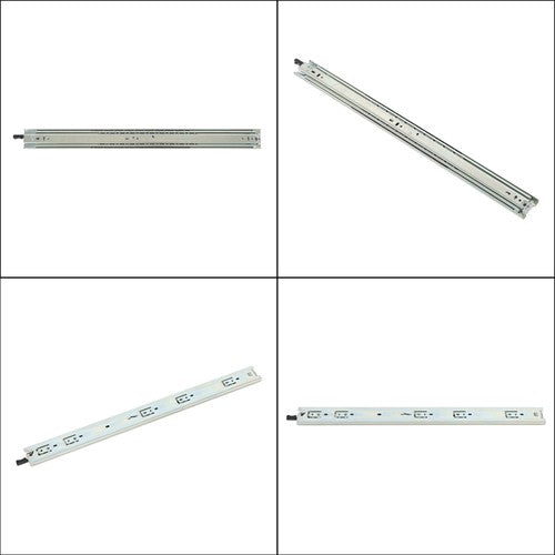 Solid Spare 1 Pair Locking Drawer Slides 24 Inch Full Extension & Lock 150 lb Load Capacity
