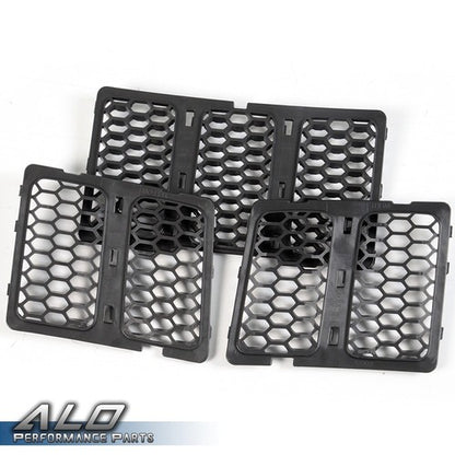 Solid Spare Fit For 2014-2016 Jeep Grand Cherokee Front Grille Inserts Mesh Honeycomb Cover