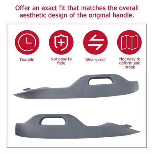 Solid Spare Left + Right A Pillar Handle Trim Grey Gray FOR 2011-2016 Ford F250 F350 F550