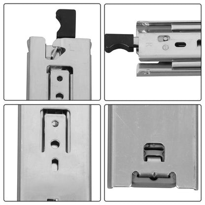 Solid Spare 1 Pair of 14" Locking Drawer Slides Full Extension & Lock 150 lb Load Capacity