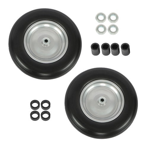 Solid Spare 2-Pack 14.5x4-8 Wheelbarrow Tire And Wheel 5/8" Bearings Fits For Garden Cart