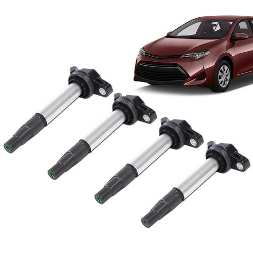 Solid Spare 4Pcs Ignition Coils Fit For 2009-2019 Toyota Corolla Prius 1.8L New