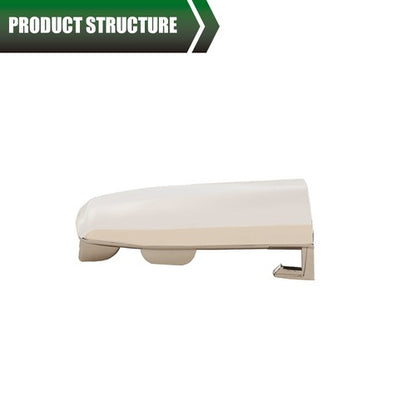Solid Spare Front Door Handle Lock Cylinder Cover Silver Fit For 2015-2019 Cadillac Escalade
