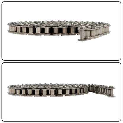 Solid Spare 60SS Heavy Duty Roller Chain 10 feet With 2 Connecting Links Carbon Steel ?