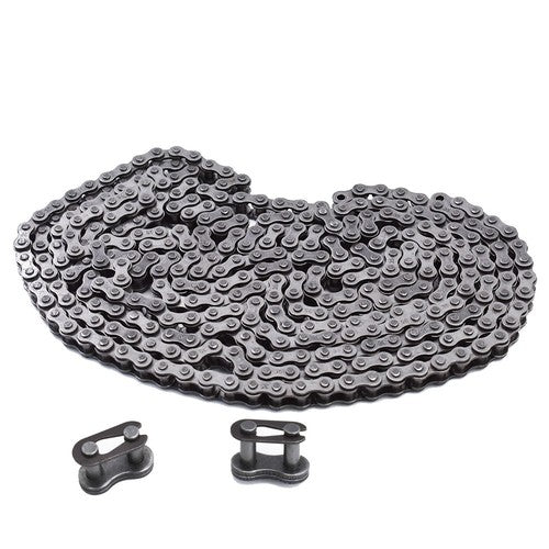 Solid Spare Roller Chain 0.375 Inch #35 10 Feet Carbon Stell with 2 Connecting Link New