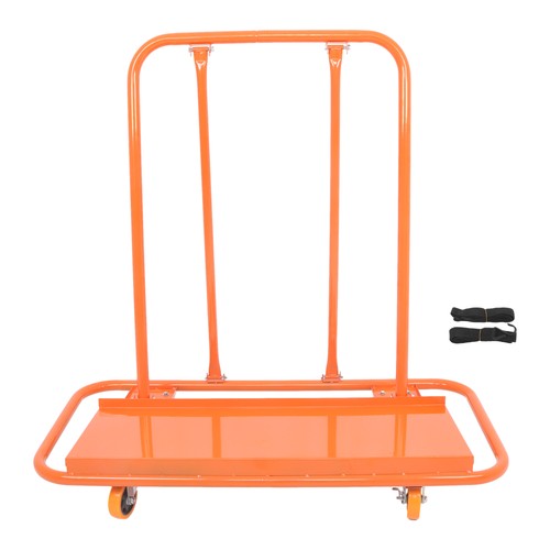 Solid Spare Heavy Duty Drywall Sheet Cart with Safety Belts, 3000 LBS Steel Panel Dolly