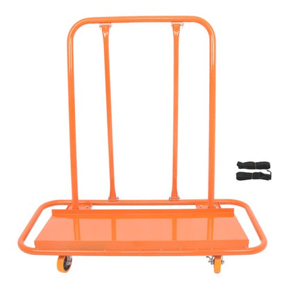 Solid Spare Heavy Duty Drywall Sheet Cart with Safety Belts, 3000 LBS Steel Panel Dolly