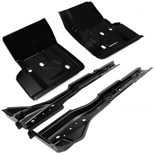 Solid Spare Fit 1997-2006 Jeep TJ Wrangler Front Floor Pans and Torque Box Set Floor Support