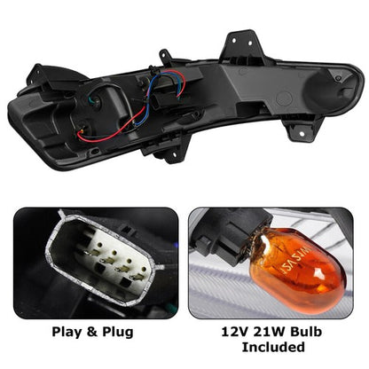 Solid Spare Fog Light Turn Signal Light w/LED DRL Driver Side For Chevy Malibu 2019-2022 23