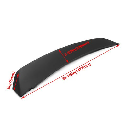 Solid Spare For 2005-2009 Ford Mustang GT500 Ducktail Style Rear Trunk Spoiler Wing Black