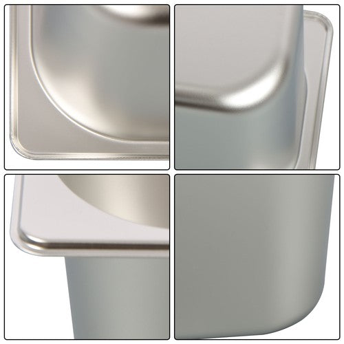 Solid Spare 6 Inch Deep 8 Pack Restaurant Steam Table Pans 1/3 Size with Non-Stick Coating