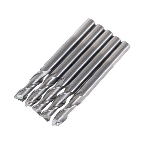 Solid Spare 5 PCS 2 FLUTE CARBIDE END MILL 5/8" LENGTH OF CUT 2" OVERALL LENGTH 3/16"