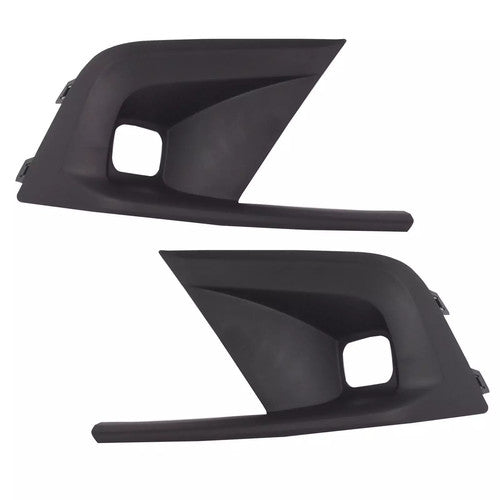 Solid Spare W/Molding Fog Lights Black Plastic Upper Lower Grill Set For Honda Civic 2022-23