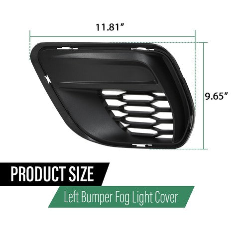 Solid Spare Front Bumper Insert Fog Light Cover Left Side Fit For 20-23 Dodge Charger