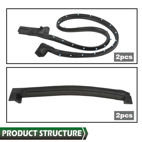 Solid Spare New Weather Strip Seal Full Weatherstrip Kit Fit For 84-89 Corvette C4 Coupe