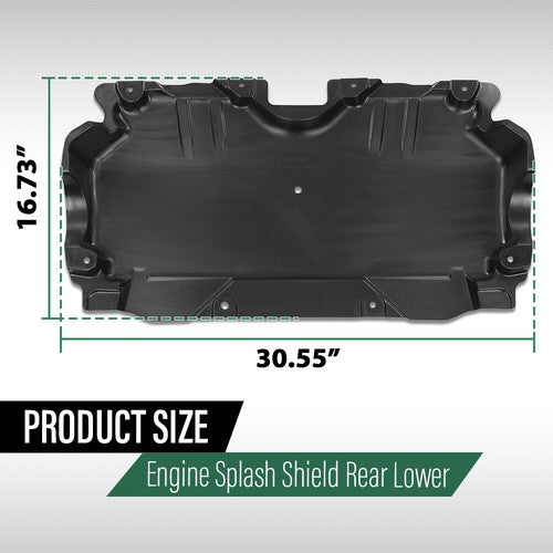 Solid Spare Rear Engine Splash Shield Fit For 15-23 Mercedes-Benz C300 C63 AMG MB1228186