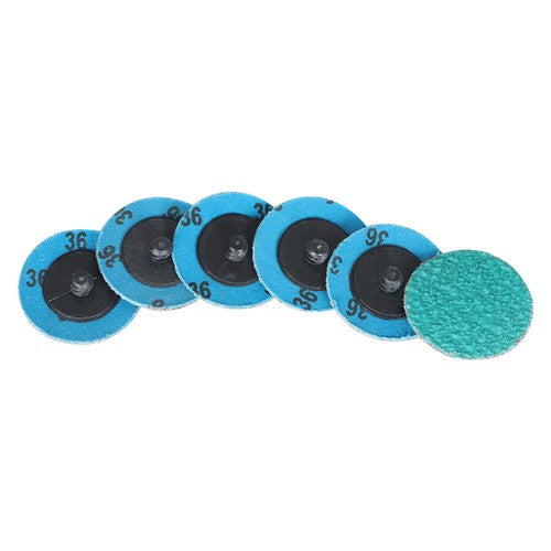 Solid Spare 25 Pcs 2" 36 Grit Zirconia + Grind Aid Quick Change Sanding Discs Type