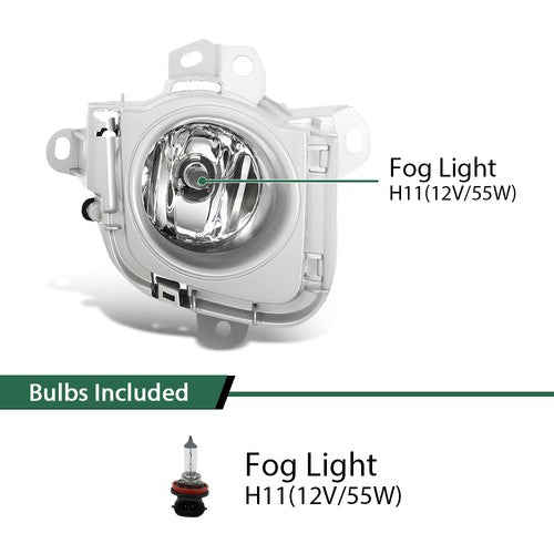 Solid Spare Fog Lights Driving Lamps w/ Bulbs+Wiring+Switch Fit For 2010-2011 Toyota Prius