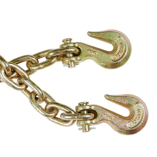 Solid Spare Truck Tow Chain Tie Down Binder With Grade 70 Hooks G70 3/8" 20'