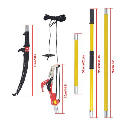 Solid Spare 27ft manual tree pruning saw band scissors 8 knots yellow