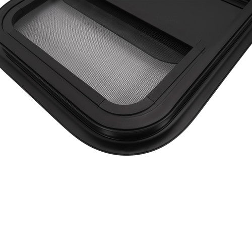 Solid Spare 2 Pack Black RV Replacement Windows 14" W x 16" H |Teardrop Style Vertical Slide