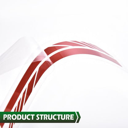Solid Spare Fit For Car Accessories Rearview Mirror 5D Sticker Vinyl Stripe Decal L+R