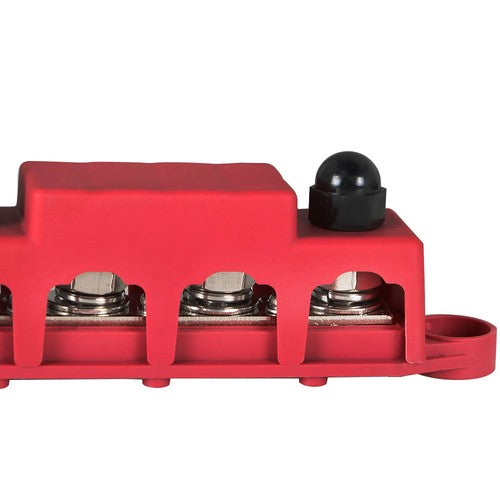 Solid Spare NEW 4 Post Busbar Bus Bar Power Distribution 12V 250A 3/8" Red and Black Pair