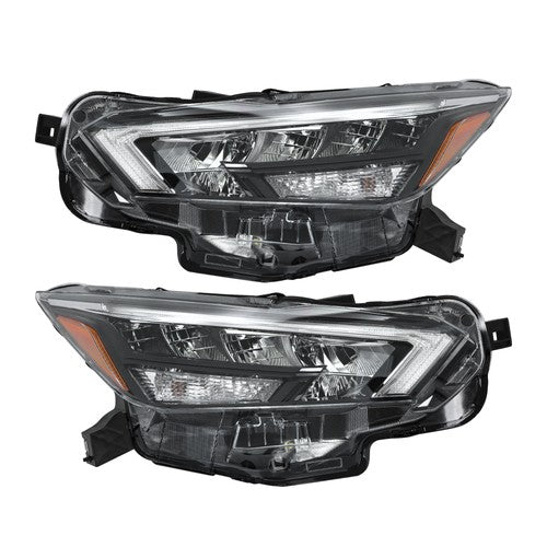 Solid Spare Clear Lens New For Nissan Versa S SR SV 2020-2021 Pair Headlight Replacement LED