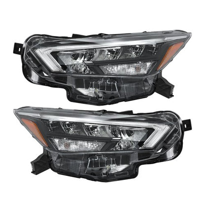 Solid Spare Clear Lens New For Nissan Versa S SR SV 2020-2021 Pair Headlight Replacement LED