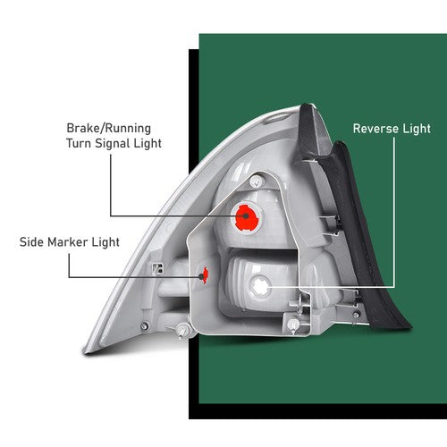 Solid Spare Fit For 06-09 Ford Fusion Tail Light Brake Lamp Right Passenger Side FO2819113
