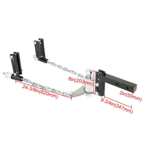 Solid Spare 14000lbs Weight Distribution Hitch w/ Sway Control & 2-5/16 in Ball & 2 in Shank
