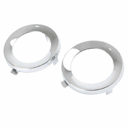 For 2009-2013 Subaru Forester Pair Front Chrome Fog Light Trim Fog Lamp Cover