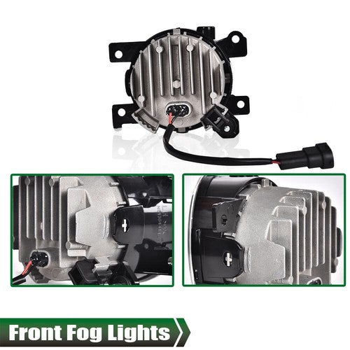 Solid Spare Fit For 2019-2021 Nissan Murano LED Fog Lights Driving Bumper Lamps Left+Right