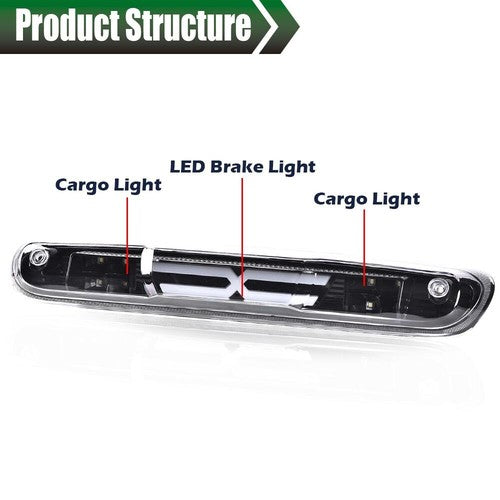 Solid Spare Fit For 07-14 Chevy Silverado GMC Sierra Third Brake Tail Light LED Cargo Lamp