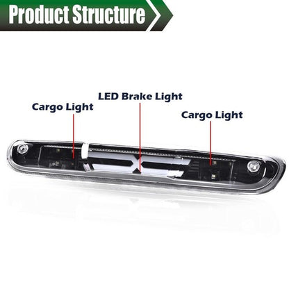Solid Spare Fit For 07-14 Chevy Silverado GMC Sierra Third Brake Tail Light LED Cargo Lamp