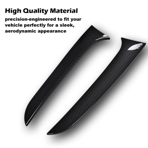 Solid Spare Fit For 12-19 BMW F20 F21 Carbon Look Rear Trunk Side Wings Spoilers Panels