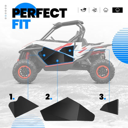 Solid Spare Aluminum Lower Door Half Panel Inserts For 2020-24 2023 CFMOTO ZFORCE 950 Sport