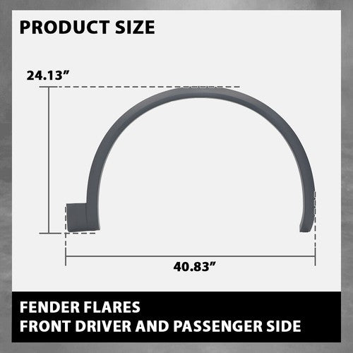 Solid Spare Front Left+Right Fender Flare Wheel Well Arch Molding Fit For 18-20 Audi Q5 Base