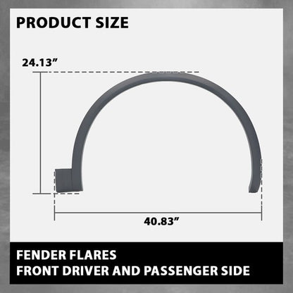 Solid Spare Front Left+Right Fender Flare Wheel Well Arch Molding Fit For 18-20 Audi Q5 Base