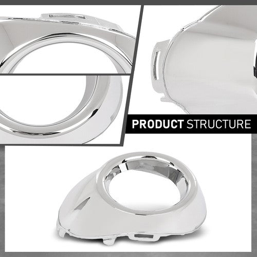 Solid Spare Front Bumper Fog Light Bezel Lamp Trim Right Side Fit For 2012-2014 Ford Focus