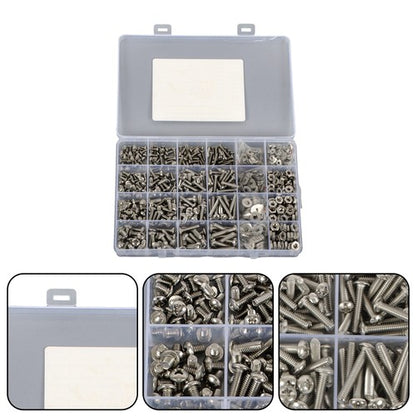Solid Spare 700 Pack4-40#6-32#8-32#10-24 Stainless Steel Bolts and Nuts Kit With a Box