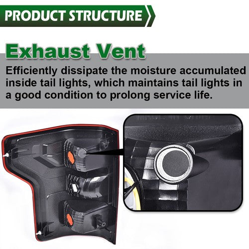 Solid Spare Fit For Ford F150 F-150 Pickup 2018-2020 Right Passenger Tail Light Rear Lamp