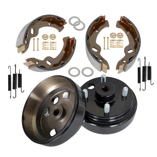 Solid Spare New Rear Brake hub Drums Brake Shoe Spring Kit US For EZGO TXT Golf Carts 1996+