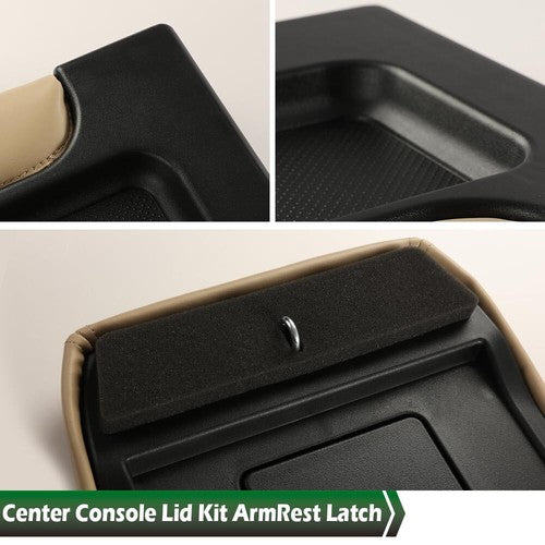 Solid Spare Fit For 99-07 Chevy Silverado Center Console Lid Armrest Latch Beige 19127366