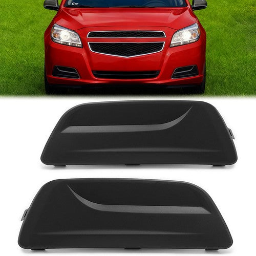 Solid Spare FOG LIGHT COVER BEZEL LEFT & RIGHT SIDE BLACK FIT FOR CHEVROLET MALIBU 2013-2016