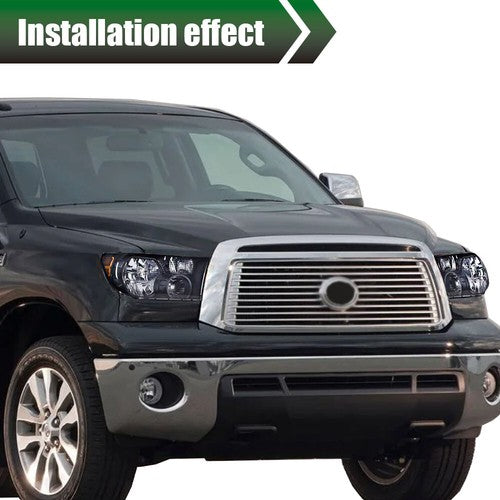 Solid Spare Fit For 07-13 Toyota Tundra/08-17 Sequoia Smoke Lens Black Headlights