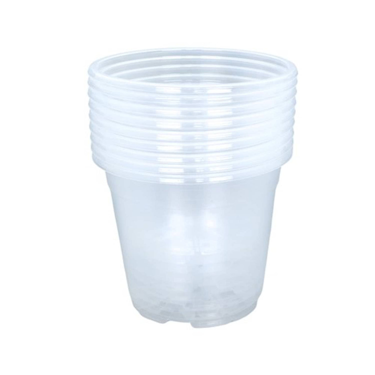 Solid Spare Garden Plastic Nursey Flower Pots Clear 30 Pack 6.7/5/4 Inch W/ Drainage Holes